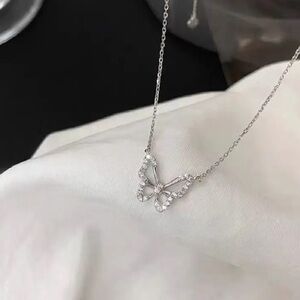 Silver Butterfly Pendant Necklace